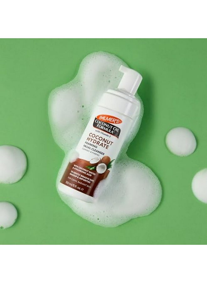 PALMER'S - Coconut Oil Formula Coconut Hydrate Foaming Facial Cleanser, 5 Fl Oz, Face Wash With Coconut Water, Hyaluronic Acid & Vitamin E, Gentle Cleansing, Purifying & Moisturizing Skin Care - Image 1