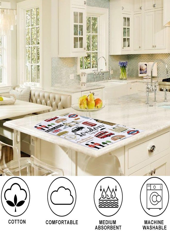 LEVLO London Kitchen Towel - Travel Souvenir Gift England Trip Dish Towels UK Vacation Merchandise - Image 3
