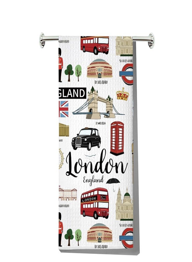 LEVLO London Kitchen Towel - Travel Souvenir Gift England Trip Dish Towels UK Vacation Merchandise - Image 1