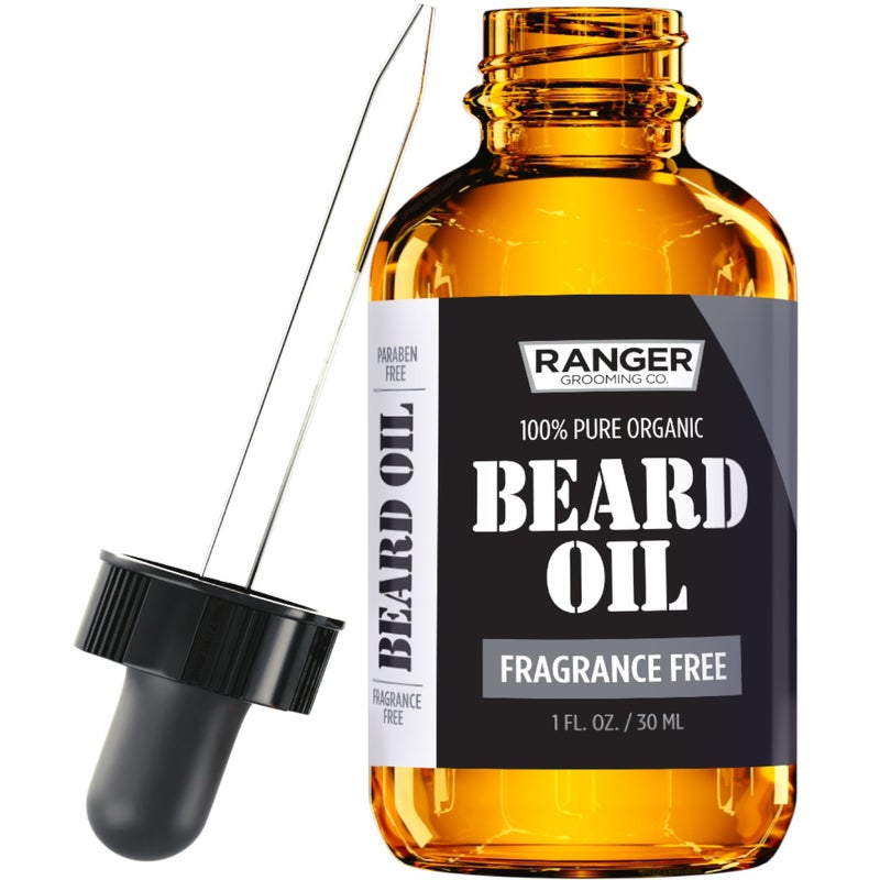 Leven Rose Beard Kit by Ranger Grooming Company by Leven Rose, 100% Organic Natural Fragrance Free Unscented Beard Oil, Boar Bristle Beard Brush, Natural Wood Comb Beard Care Starter Set for Men - Image 3