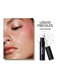 KYDA 2 Colors Liquid Freckle Pen Natural Waterproof Longlasting Face Makeup Soft Dot Sopt Pen Magic Freckle Color By Ownest Beauty Light Brown&Dark Brown  - Image 5