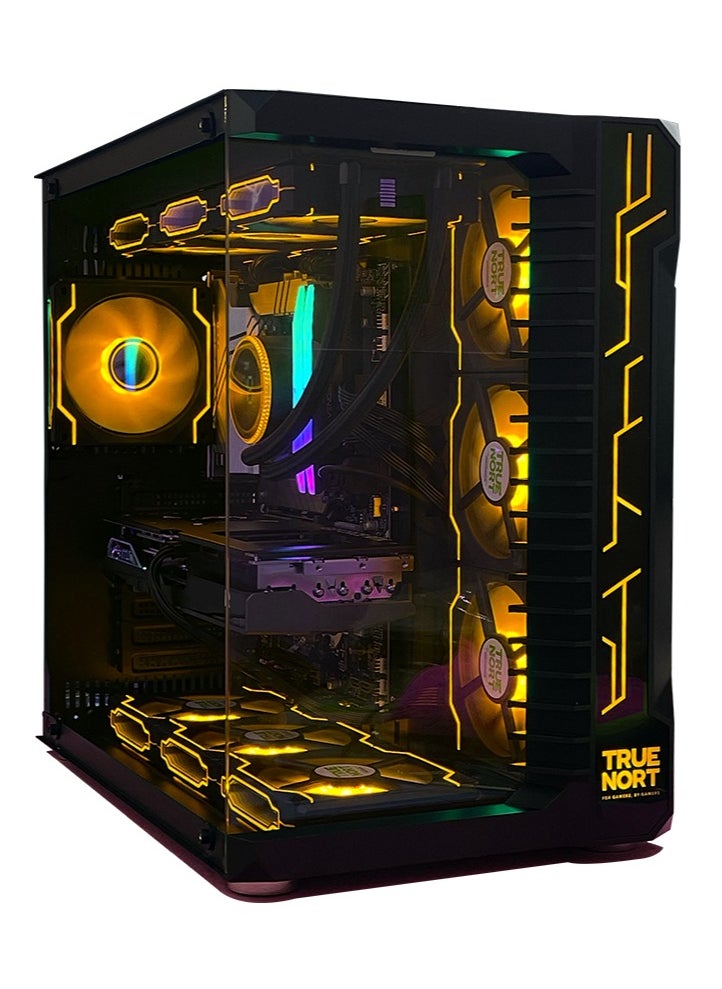 Truenort - Hyper Nora Gaming PC, Intel Core i7-12700K, RTX 4070 12GB Graphics, 32GB DDR5 RAM, 1TB NVMe SSD, 360mm Liquid Cooler , Window 11 Pro, WiFi+Bluetooth Ready, TrueNort RGB Black MATX Case - Image 1