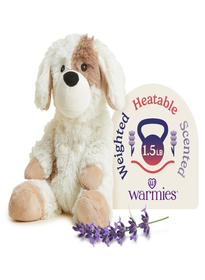 warmies Microwavable & Weighted Stuffed Animals, Puppy - Heated Stuffed Animal Plushie for Warmth & Comfort - Cute Soft Plush Toys for Adults & Children (Boys, Girls, Babies & Toddlers) - Image 1