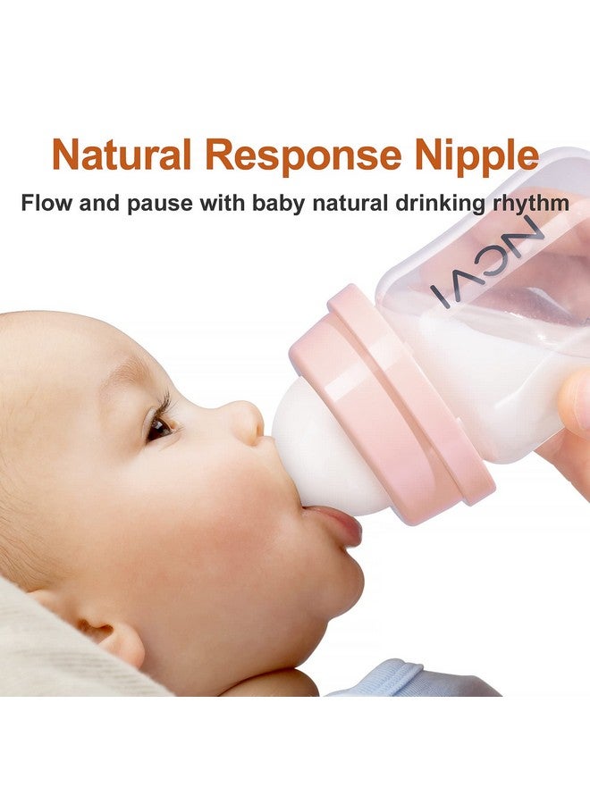 Ncvi Baby Bottles Compatible With Ncvi Breast Pump 8782/87802 Breast Milk Storage Bottles With Nipples And Travel Caps Anticolic Bpa Free 4.7Oz/140Ml 2 Count - Image 4