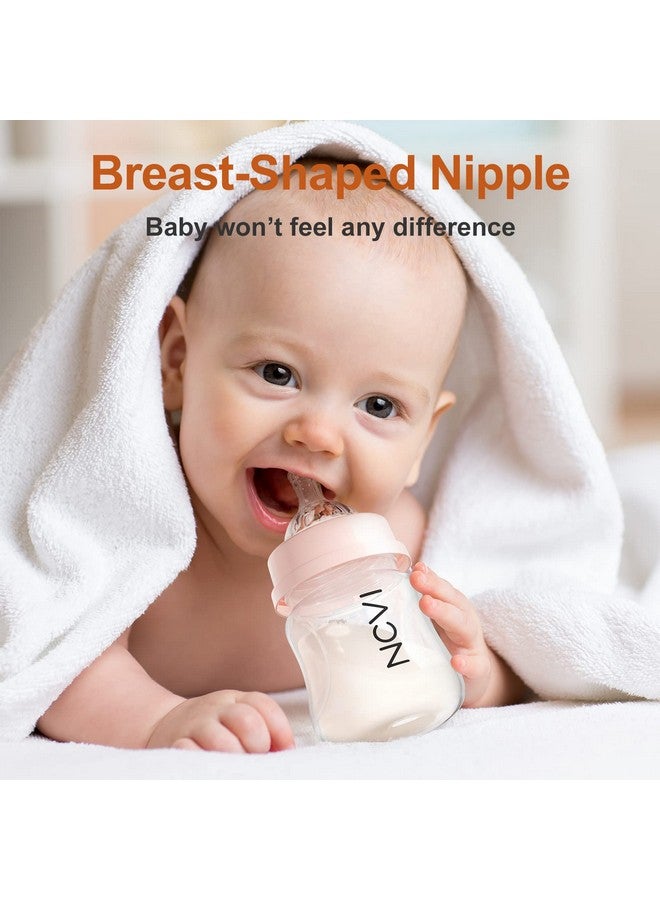 Ncvi Baby Bottles Compatible With Ncvi Breast Pump 8782/87802 Breast Milk Storage Bottles With Nipples And Travel Caps Anticolic Bpa Free 4.7Oz/140Ml 2 Count - Image 2