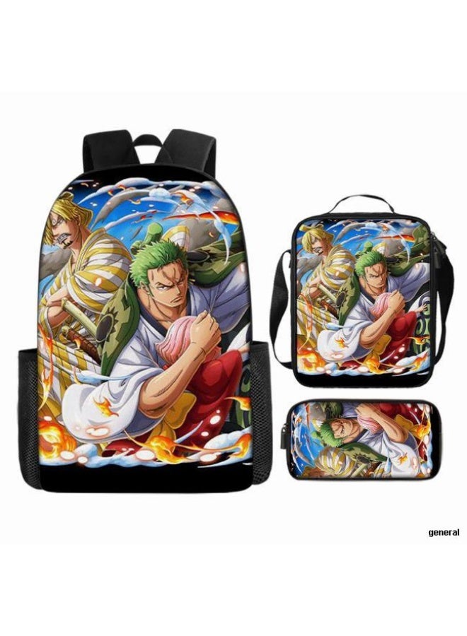 عام أحدث نموذج عالمي من الكرتون طباعة ثلاثة قطعة حقيبة مجموعة ( الطلاب ، الأطفال ، الأصدقاء ، نزهة ، تسلق الجبال ، الخ . ) - Image 1