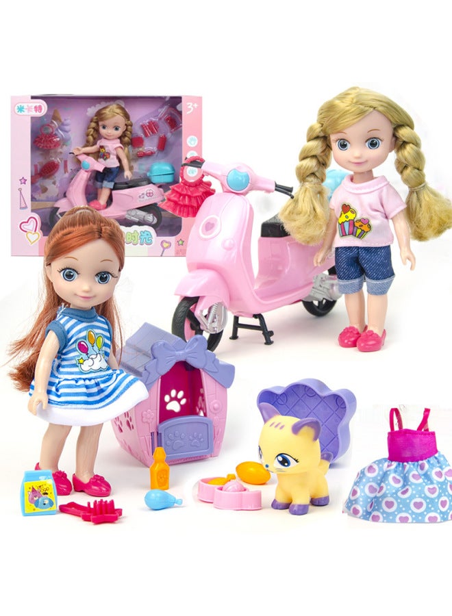 Micat Fashion Doll Doll Girl Play House Cute Pet Home Scene Game Princess Gift Set Toy-Color:2711-Fun Ice Cake Truck - Image 3