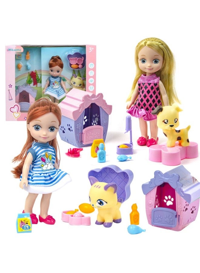 Micat Fashion Doll Doll Girl Play House Cute Pet Home Scene Game Princess Gift Set Toy-Color:2711-Fun Ice Cake Truck - Image 2