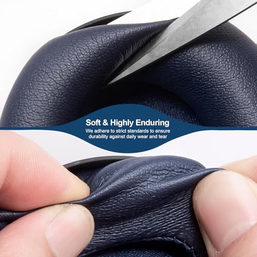 Aurivor Replacement Ear-Pads Cushions for Sony WH-1000XM5 Noise Canceling Headphones, Premium XM5 Ear Covers with Soft Protein Leather, Optimized Memory Foam (Midnight Blue) - Image 4