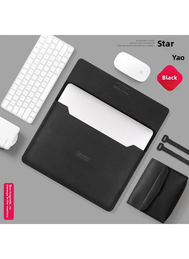 Generic - For Apple Notebook 13.3Macbook Computer Bag For Huawei Three-in-One Envelope Bag Inner Bag Style-Color:Black (send Accessories Package)-Applicable Model:11/12 Inch Universal - Image 1