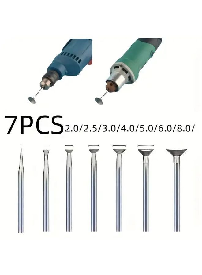 7pcs Diamond Burr Grinding Head Set For Rotary Tool Polishing 2 35mm Handle - Image 1