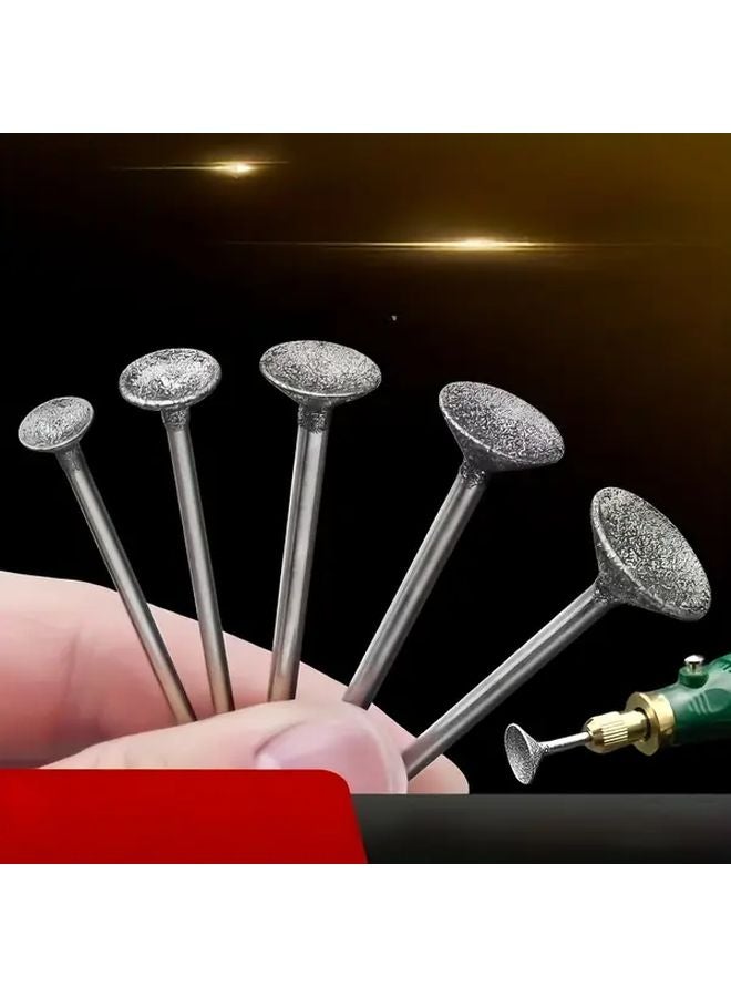 7pcs Diamond Burr Grinding Head Set For Rotary Tool Polishing 2 35mm Handle - Image 2