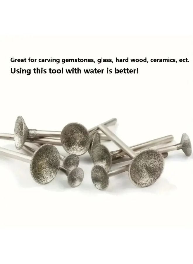 7pcs Diamond Burr Grinding Head Set For Rotary Tool Polishing 2 35mm Handle - Image 5