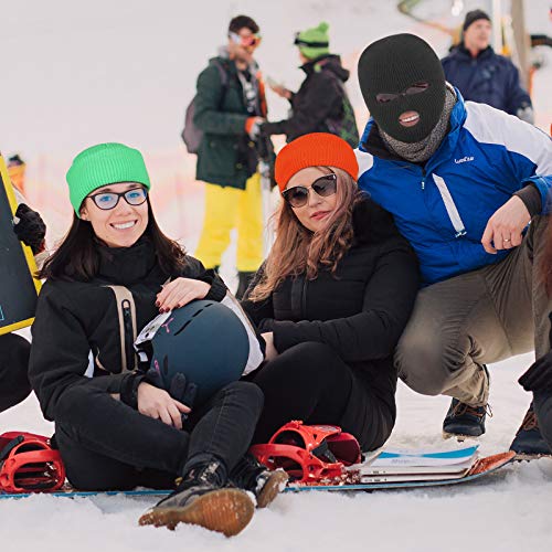 Tmflexe 2 Pack 3-Hole Full Face Mask Cover Ski Mask Winter Balaclava Cap Knitted Face Cover for Winter Outdoor Sports (Black) - Image 4