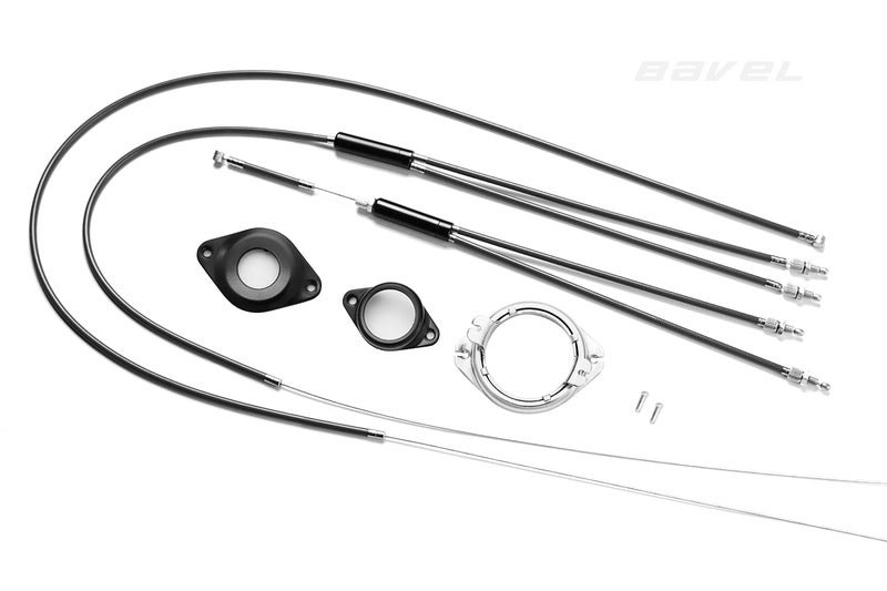 Bavel BMX Bike Gyro Brake Cables,Full Kit BMX Bicycle Brake Line Set Cable Wire,Front + Rear (Upper + Lower) with Spinner Rotor (Complete Set) for Bike Part Replacement - Black (BLACK) - Image 1