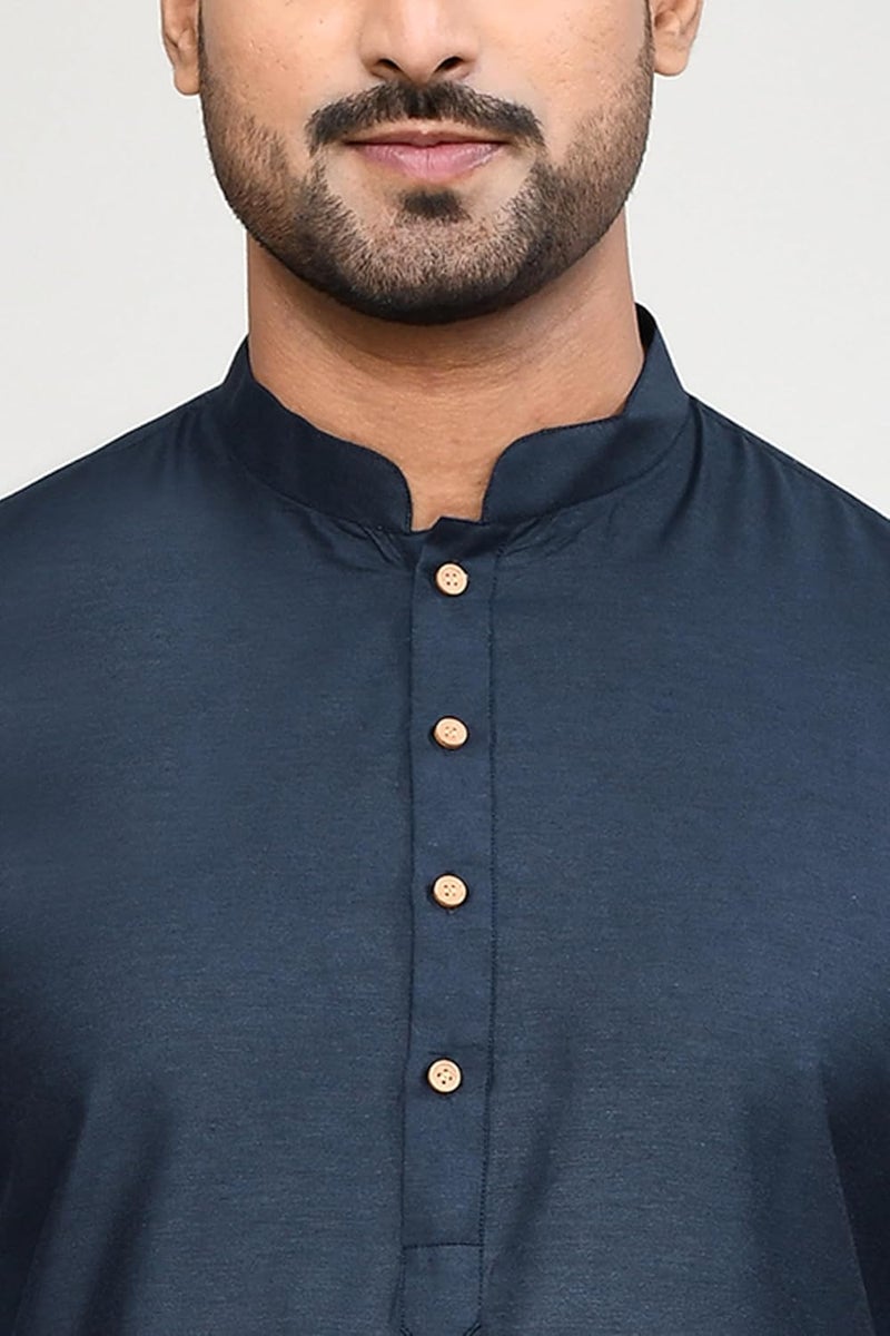 POLY2FAB Hathkargha Cotton Kurta for Men | Full Sleeve Regular Fit Kurta with Mandarin Collar | Traditional, Festive & Wedding Ethnic Wear - Image 5