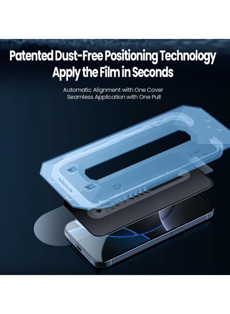 Nillkin Guardian Full Coverage Anti Scratch Privacy Tempered Glass Screen Protector Fits Apple iPhone 16 Pro Max 0.25mm - Black - Image 3