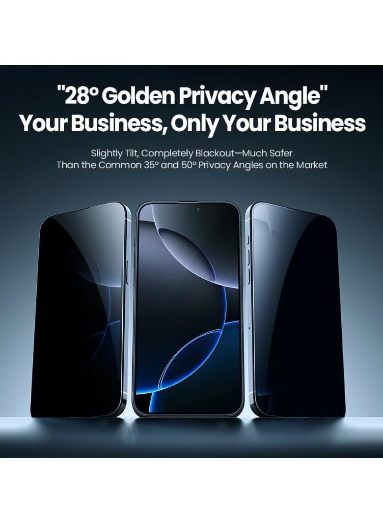 Nillkin Guardian Full Coverage Anti Scratch Privacy Tempered Glass Screen Protector Fits Apple iPhone 16 Pro Max 0.25mm - Black - Image 4