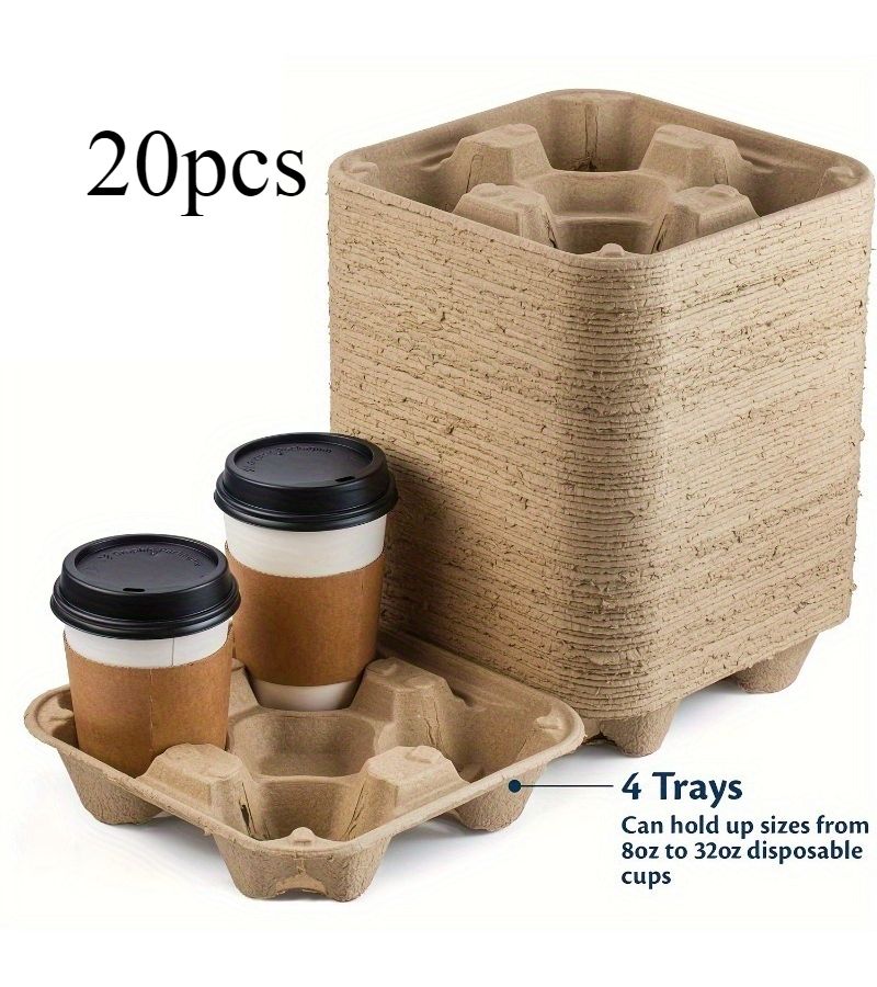 20 Pack Coffee Pod Holder Compatible for Cups Stackable 4 Cup Container Portable Sturdy Tray - Image 4