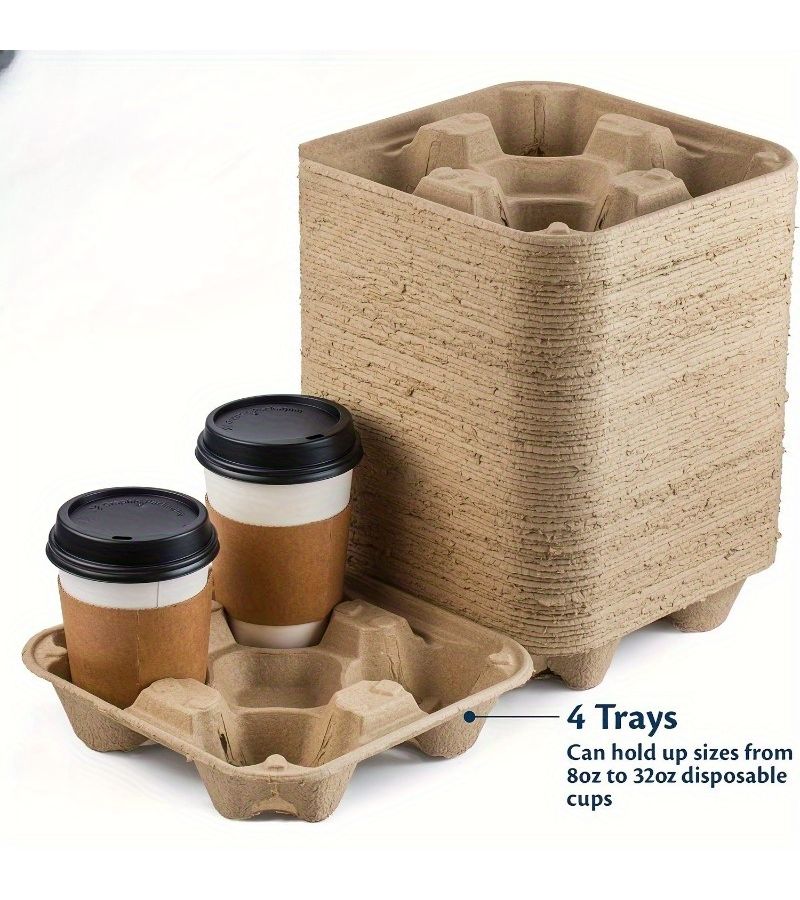 20 Pack Coffee Pod Holder Compatible for Cups Stackable 4 Cup Container Portable Sturdy Tray - Image 1