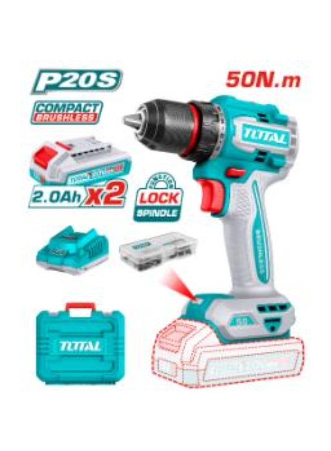 Total Compact brushless cordless impact drill 20V 50Nn TDLI205062