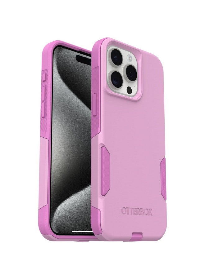 أوتربوكس جراب OtterBox Commuter Series لهاتف iPhone 15 Pro MAX (فقط) - Run Wildflower (وردي)، نحيف ومتين، مناسب للجيب، مع حماية للمنافذ - Image 5