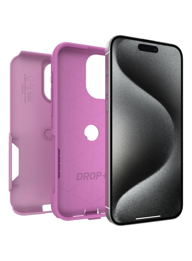 أوتربوكس جراب OtterBox Commuter Series لهاتف iPhone 15 Pro MAX (فقط) - Run Wildflower (وردي)، نحيف ومتين، مناسب للجيب، مع حماية للمنافذ - Image 4