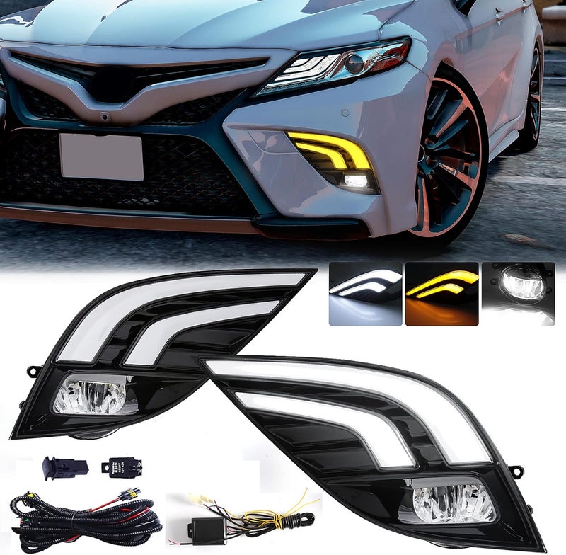VGETTING Daytime Running Light for Toyota Camry 2018-2020 LED Fog Light Replacement - Image 1