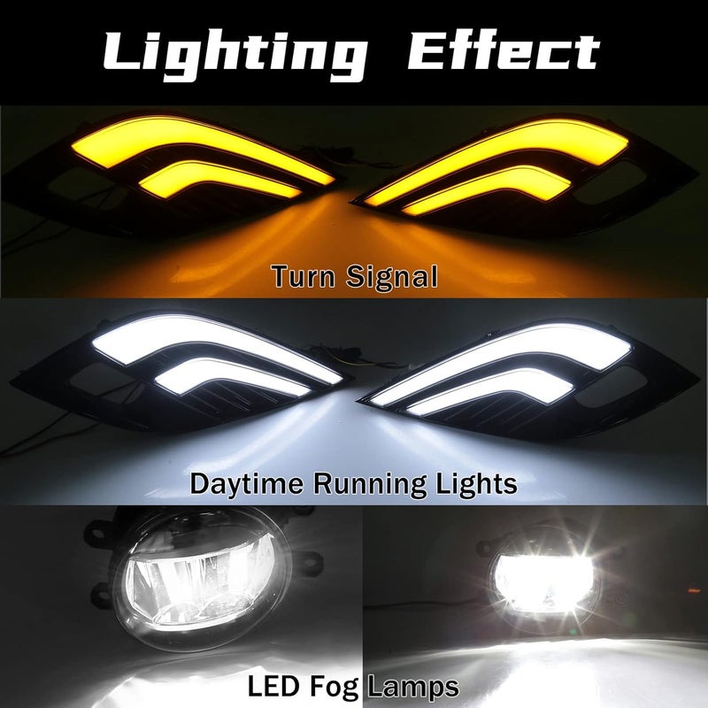 VGETTING Daytime Running Light for Toyota Camry 2018-2020 LED Fog Light Replacement - Image 5
