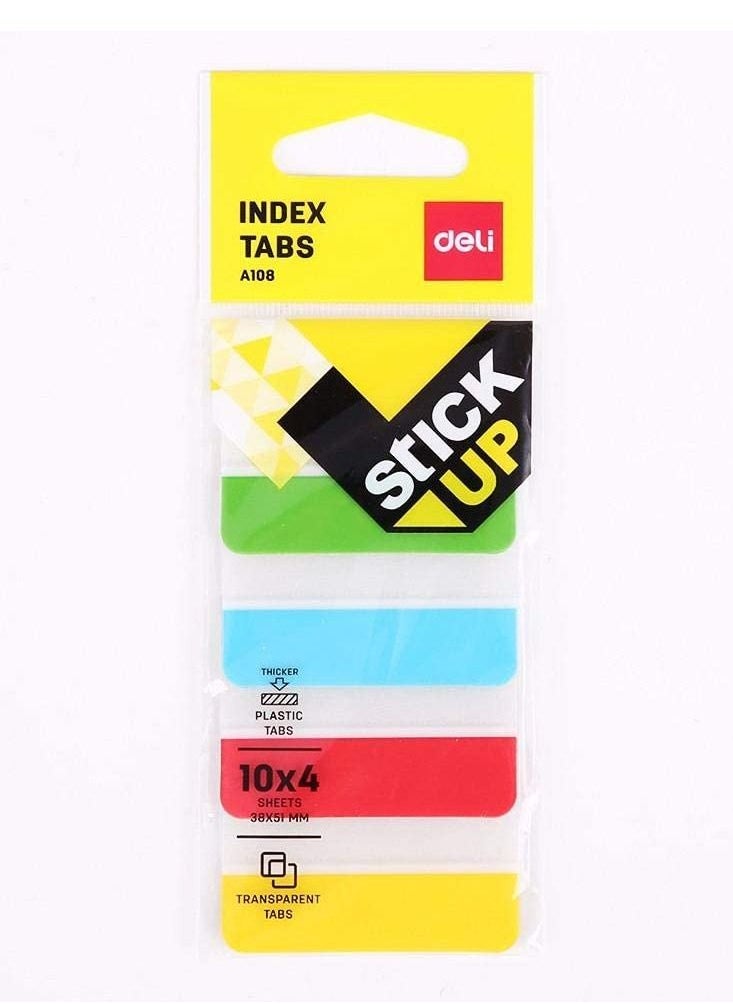 Deli 2-Pack Index Tab 38x51mm Size Multicolour  - Image 2