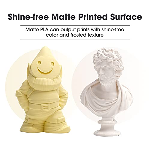eSUN Matte PLA Filament 1.75mm, Matte 3D Printer PLA Filament, 1KG Spool 3D Printing Filament for 3D Printers, Paper Reel, Deep Black - Image 5