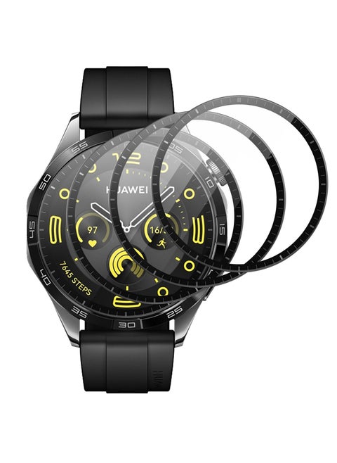 SYOSI 3 Pack Screen Protector for Huawei Watch GT 4 41mm,  3D Curved Full Coverage PET Anti Scratch, High Transparency, Anti fingerprint, Bubble Free Flexible Protector