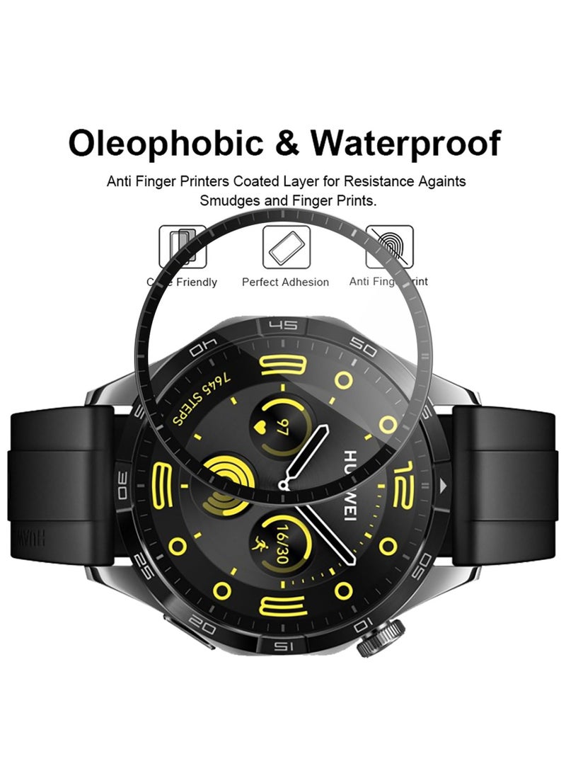 SYOSI 3 Pack Screen Protector for Huawei Watch GT 4 41mm,  3D Curved Full Coverage PET Anti Scratch, High Transparency, Anti fingerprint, Bubble Free Flexible Protector