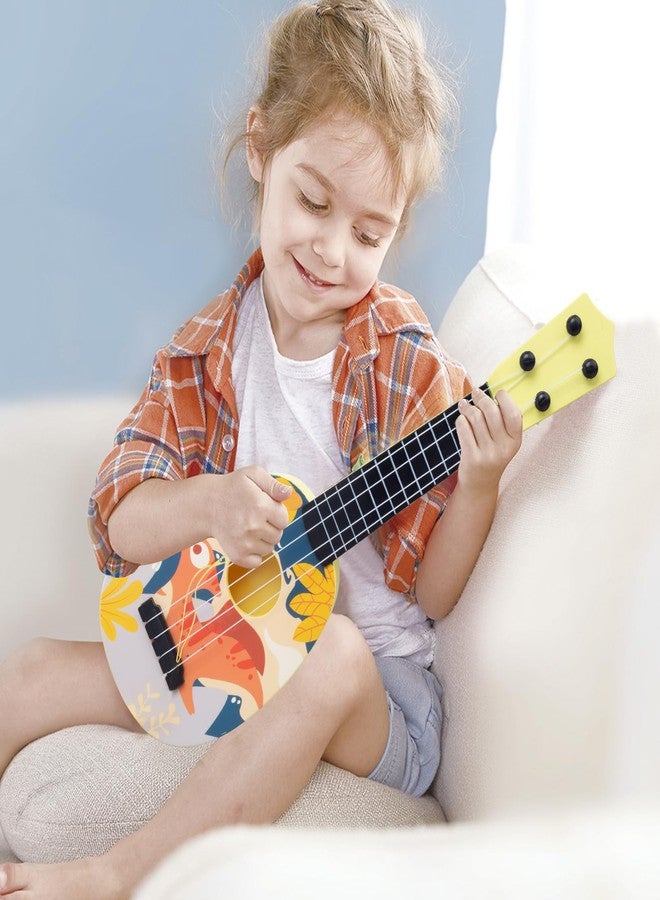YOLOPLUS+ Kids Toy Ukulele, Kids Guitar Musical Toy,17 Inch 4 Steel Strings, with Pick, Play Early Educational Learning Musical Instrument Gift for Preschool Children (Yellow) - Image 5