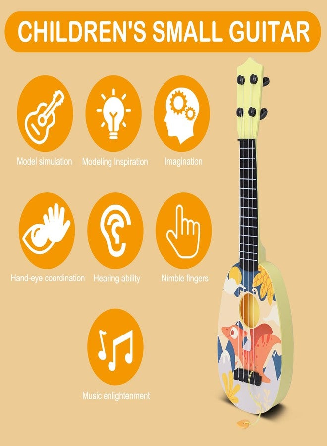 YOLOPLUS+ Kids Toy Ukulele, Kids Guitar Musical Toy,17 Inch 4 Steel Strings, with Pick, Play Early Educational Learning Musical Instrument Gift for Preschool Children (Yellow) - Image 4