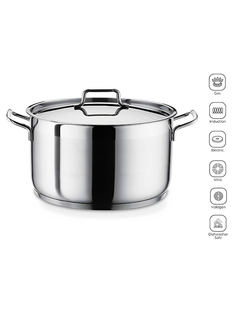Hascevher Anett Stainless Steel Cooking Pot 24CM - 6.5L  - Image 2