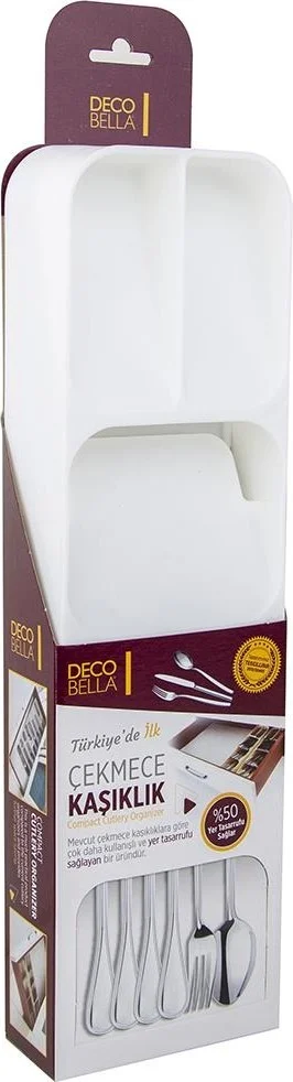 DECOBELLA Five Compartment Drawer Cutlery Organizers Practical