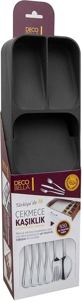 DECOBELLA Five Compartment Drawer Cutlery Organizers Practical