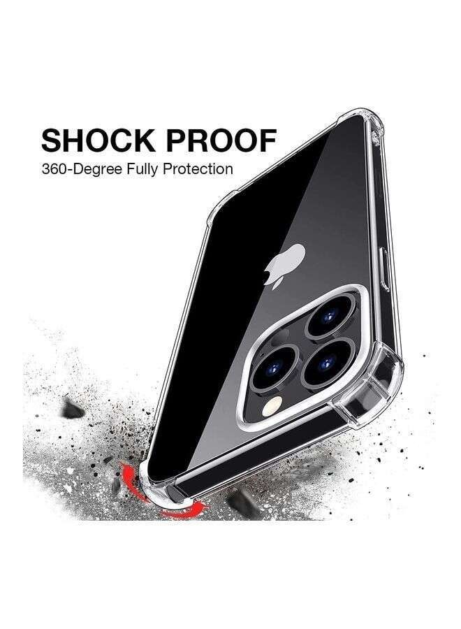 Advanced Air Cushion Cover Case with 2 Tempered Glass Screen Protectors For iPhone 13 Pro 6.1 inch Clear - Image 3