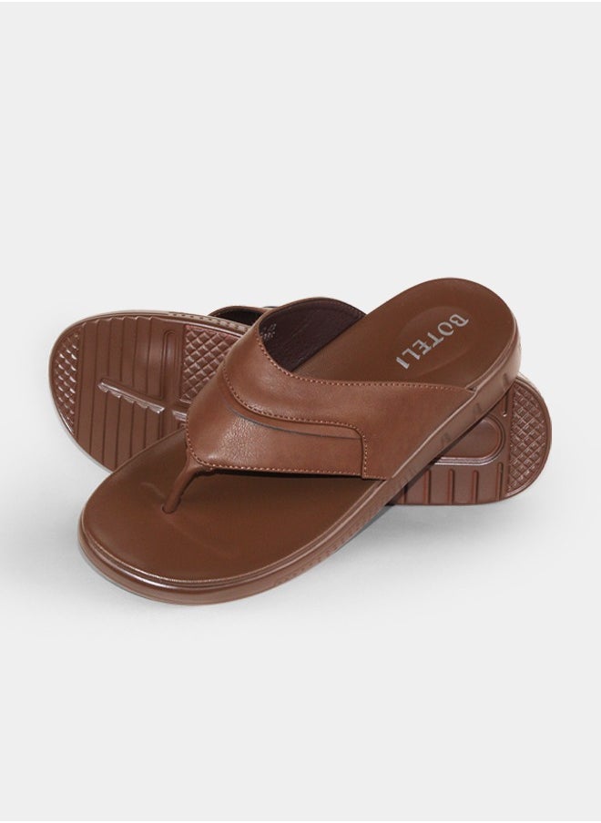 BOTELI Men Sandals Pu Flip Flop Soft Outsole Latest Design Slides Flat Footwear Size 40-45  - Image 1