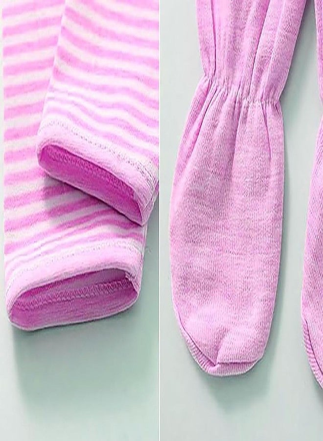 Billiondesigner Presents New Born Baby Winter Wear Clothes 5Pcs Sets Cotton Boys & Girls Flannel Suit Infant Clothes Gift (0-3 Months, Pink) - Image 5