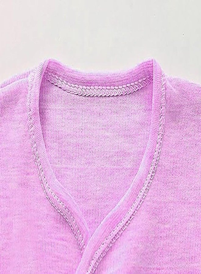 Billiondesigner Presents New Born Baby Winter Wear Clothes 5Pcs Sets Cotton Boys & Girls Flannel Suit Infant Clothes Gift (0-3 Months, Pink) - Image 4