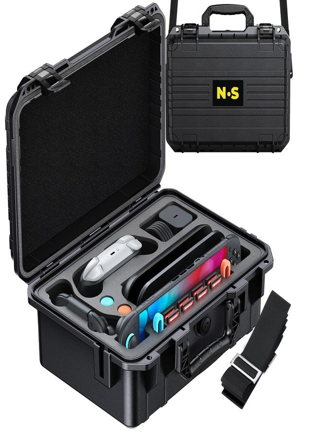 FYOUNG Ultra Hard Case for Nintendo Switch 2/Switch 1/OLED Console and Controller, All in one Carrying Case, Travel Storage Safe for Pro Controller & More Switch Accessories, Portable Waterproof Shell - Image 1