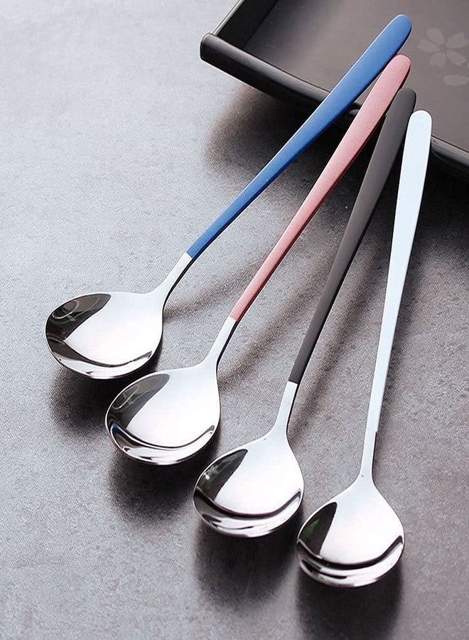 Eletree Stainless Steel Dinner/Table Spoons, Silver Elliptical Head, Spoon Set, Length 21 cm, Set of 4 (4 Pieces Baleak Spoon) - Image 4