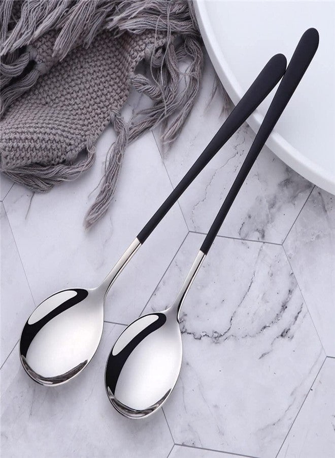 Eletree Stainless Steel Dinner/Table Spoons, Silver Elliptical Head, Spoon Set, Length 21 cm, Set of 4 (4 Pieces Baleak Spoon) - Image 2