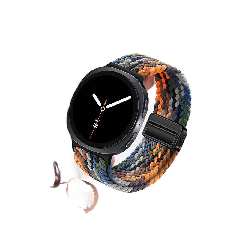 سوار ساعة ذكية باللون أزرق قابل للتعديل سوار نايلون حلقي متوافق مع Samsung Galaxy Watch 8 بملاءمة قابلة للتعديل وحزام بديل للاستخدام اليومي عملي للاستخدام المتكرر خفيف الحمل - Image 5