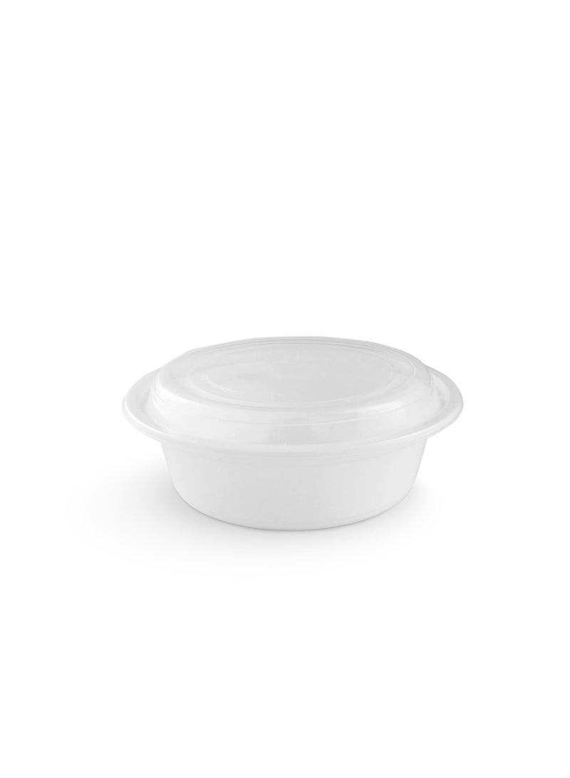 Disposable 320z Round Microwave Container with Lid - Image 2