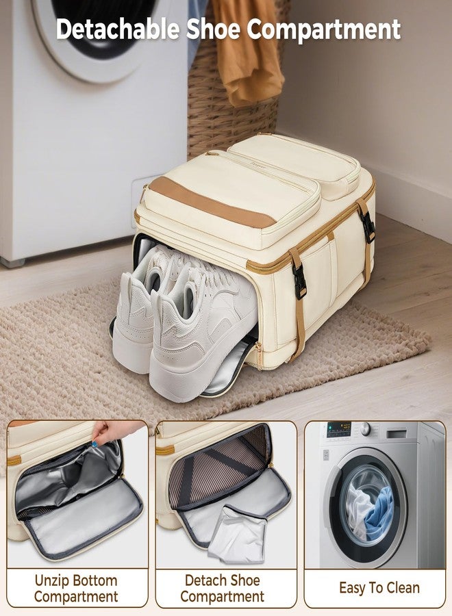Taygeer Spirit Airlines Personal Item Bag 18x14x8, Underseat Personal Item Backpack with Makeup Compartment & Water Bottle Pocket, 18x14x8 Inches Carry on Backpack for Women Fit Spirit Frontier,Beige - Image 5