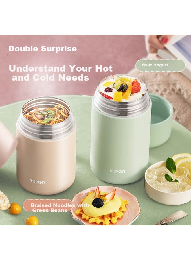 Supor Thermal Food Jar, 316l Stainless Steel Vacuum Insulated Pot, Vacuum Lunch Box For Men And Women, 1000ml Pink - Image 3