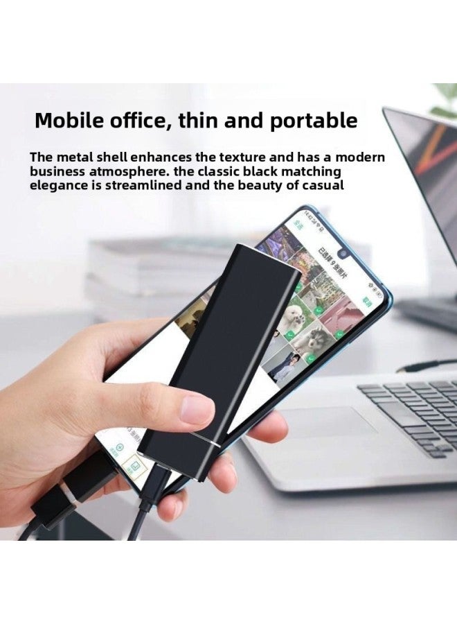 Dedicated Mobile Hard Disk 4T High-speed Large-capacity 1t Hard Disk External Computer 500g Solid-state Mechanical Storage 2T-Capacity:Expansion Version-12TB-Interface:Silver - Image 2